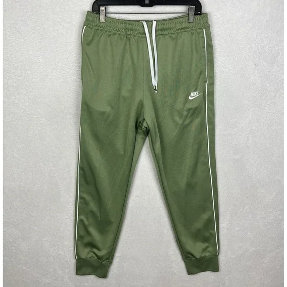 Nike Green Joggers Sweatpants Mens Large Pockets Fleece Gym Training Tech - Picture 1 of 9